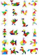 Wooden Toys Puzzle Art.277455 Tangram Jigsaw Деревянный пазл