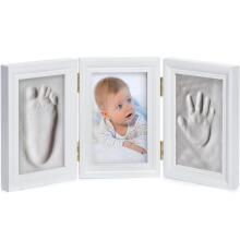 United Baby Picture Frame Imprint Set Art.277525 Rankų ir kojų atspaudas trijų dalių rėmas