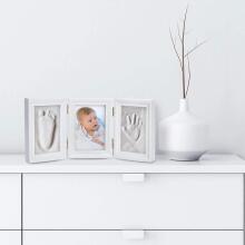 United Baby Picture Frame Imprint Set Art.277525 Rankų ir kojų atspaudas trijų dalių rėmas