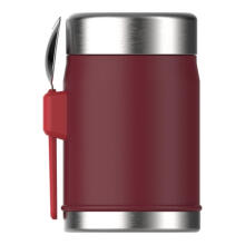 Termosas maistui &bdquo;The Legendary Food Jar + Spork&ldquo; 0,4 l, tamsiai raudonas