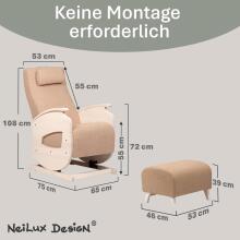 NeiLux Design Relaxing Rocking Chair Art.278412 Grey supamoji kėdė
