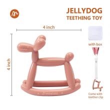 Miraloop Jellydog Teething Ring  Art.278765   Silikoninis barškutis (100 % natūralus)