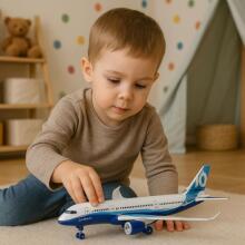 Metal airplane 23 cm (84570)