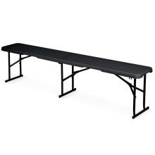 Garden catering folding bench 180 cm Plonos black