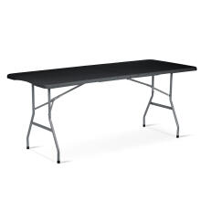 Folding Garden Catering Table 180 cm Plonos Black