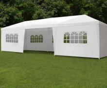 Sodo komercinis paviljonas, 3x9 m, 8 sienų, baltas, MultiGarden