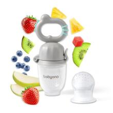 Babyono Twist-out baby food feeder Art.1551 Dino Grey  Silicone strainer for feeding fresh vegetables (Nibbler)