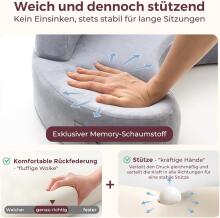 Momcozy Memory Foam Nursing Pillow with Safety Border Art.280037 Pink Ergonomic nursing pillow made of memory foam with a protective side