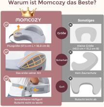 Momcozy Memory Foam Nursing Pillow with Safety Border Art.280038 Moon  Ergonomic nursing pillow made of memory foam with a protective side