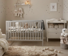 Bocian Baby Cot Magda 120x60 Art.280151 White Laste puidust võrevoodi 120x60 cm