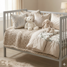 Bocian Baby Cot Magda 120x60 Art.280152 Grey  Laste puidust võrevoodi 120x60 cm