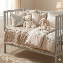 Bocian Baby Cot Magda 120x60 Art.280152 Grey  Laste puidust võrevoodi 120x60 cm