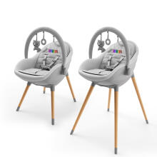 Kinderkraft Fini Up  2-in-1 Art.281215 Grey Aukšta Kėdė Pilka