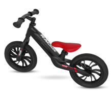 Aga Design Qplay Racer Art.281261 Red  Juodas vaikiškas bėgimo takelis su metaliniu rėmu ir pripučiamais ratais
