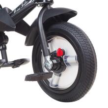 Bebe Basic Schumacher Kid  Air Trike Art.281267 Beige vaikiškas triratukas su rankena, stogu ir pripučiamais ratais