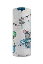 Pampers - 25462 - FLANELIO RAŠTAS - EGA - PELĖDA PUODELYJE - MĖLYNA/ROŽINĖ - dydis 70x80 cm