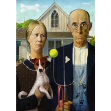 Puzzle - 500 - American Gothic: Dog Edition Trefl 37526