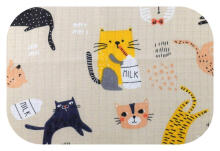 Sauskelnės - 25011- TETRA PRINT - EGA - KOCURY - BEIGE - dydis 70x80 cm