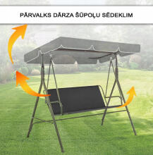 Z-HOME, 140 x 100 cm, Art.63207E, replacement garden swing seat cover, waterproof base material