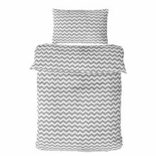 Užvalkalų komplektas - 2 vnt - 120x90, 40x60 - ZIGZAG - PILKA