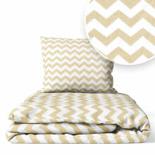 Užvalkalų komplektas - 2 vnt - 120x90, 40x60 - ZIGZAG - BEIGE