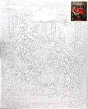 Paveikslas pagal numerius - 50531 - GĖLIŲ PUOKŠTĖ - dydis 40x50 cm