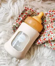 HEVEA 100% Natural Latex Bottle Nipple – ECO, VEGAN & Non-Toxic (3–24 months, 1 pcs) | Compatible with Standard Bottles (Medela, NUK, Bibs, Canpol) | Ultra Soft, Skin-Like Feel