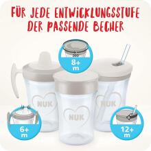 NUK Trainer cup Art.285629 treniruočių taurė su rankenomis nuo 6 mėn. 230 ml