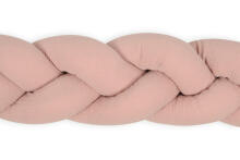 Bumper - BRAID - TB00441 / 12  - MUSLIN - DIRTY PINK - dydis 200 cm