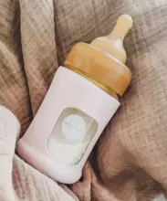 HEVEA 100% Natural Latex Bottle Nipple – ECO, VEGAN & Non-Toxic (3–24 months, 2 pcs) | Compatible with Standard Bottles (Medela, NUK, Bibs, Canpol) | Ultra Soft, Skin-Like Feel