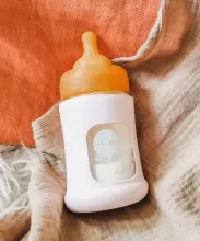 HEVEA 100% Natural Latex Bottle Nipple – ECO, VEGAN & Non-Toxic (3–24 months, 2 pcs) | Compatible with Standard Bottles (Medela, NUK, Bibs, Canpol) | Ultra Soft, Skin-Like Feel