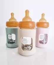 HEVEA 100% Natural Latex Bottle Nipple – ECO, VEGAN & Non-Toxic (3–24 months, 2 pcs) | Compatible with Standard Bottles (Medela, NUK, Bibs, Canpol) | Ultra Soft, Skin-Like Feel