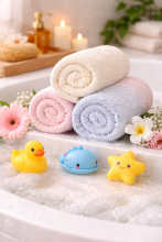 Bebe Basic Cotton Baby Towel  Art.285902 Light Blue Medvilninis rankšluostis 50x70cm (100% medvilnė)