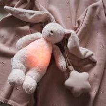 Moonie 2.0 Organic Humming Bunny Art.285921 Grey Children's night light "Bunny", from 0 months.