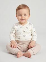 La Bebe™ Long-Sleeved Wrap Shirt for Newborn (1 pc), Art.024623, Size 56, 100% Cotton