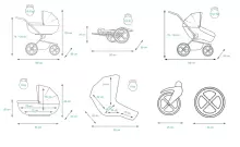 Babylux Aspero Art.286112 Light Pink Universal 3-in-1 stroller