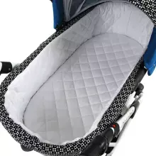 Babylux Margaret Gold Art.286155 Grey Flex Dots vežimėlis 3 viename