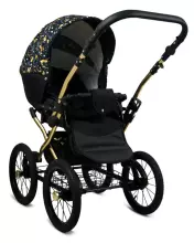 Babylux Margaret Gold Art.286161 White Dots  vežimėlis 3 viename