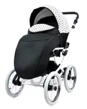 Babylux Margaret White Art.286163 Black Grey  vežimėlis 3 viename