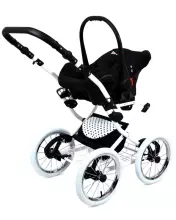 Babylux Margaret White Art.286165 Grey Flex vežimėlis 3 viename