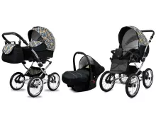 Babylux Margaret Exclusive Art.286180 Magic Grey vežimėlis 3 viename