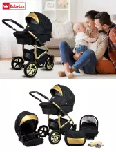 Babylux Gold Lux Art.286208 Light Pink Universal 3-in-1 stroller