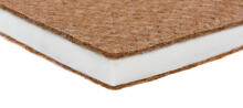 La Bebe™ mattress 140×70 cm (Space), coconut fiber + PPU foam + wool, 6 cm coconut + 2 cm PPU foam