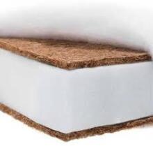 La Bebe™ mattress 140×70 cm (Space), coconut fiber + PPU foam + wool, 6 cm coconut + 2 cm PPU foam