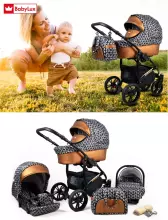 Babylux Miracle Art.286324 Black Deluxe Universal 3-in-1 stroller