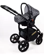 Babylux Miracle Art.286332 Red Deluxe Universal 3-in-1 stroller