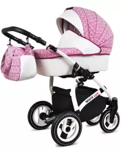 Babylux White Lux  Art.286336 Sweet Pink Universal 3-in-1 stroller
