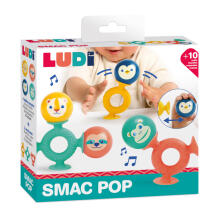 LUDI siurbimo žaislai su barškėjimo kamuoliukais, Smack Pop
