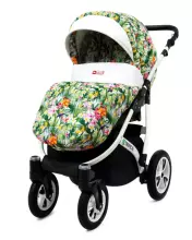 Babylux Tropical Art.286427 Mint Parrots Universal 3-in-1 stroller