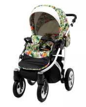 Babylux Tropical Art.286427 Mint Parrots Universal 3-in-1 stroller